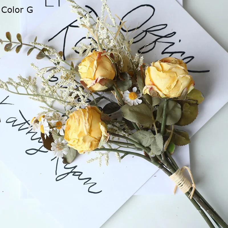 bouquet de roses simulées rétro pour décoration dHalloween - vue 8 sur 13
