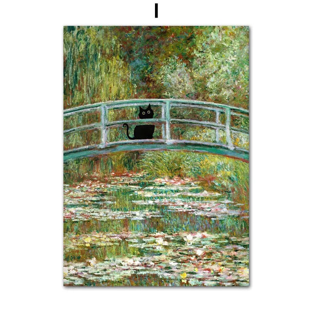 peinture humoristique de style impressionniste pour décoration murale