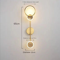 Applique murale design LED décoratif doré maison