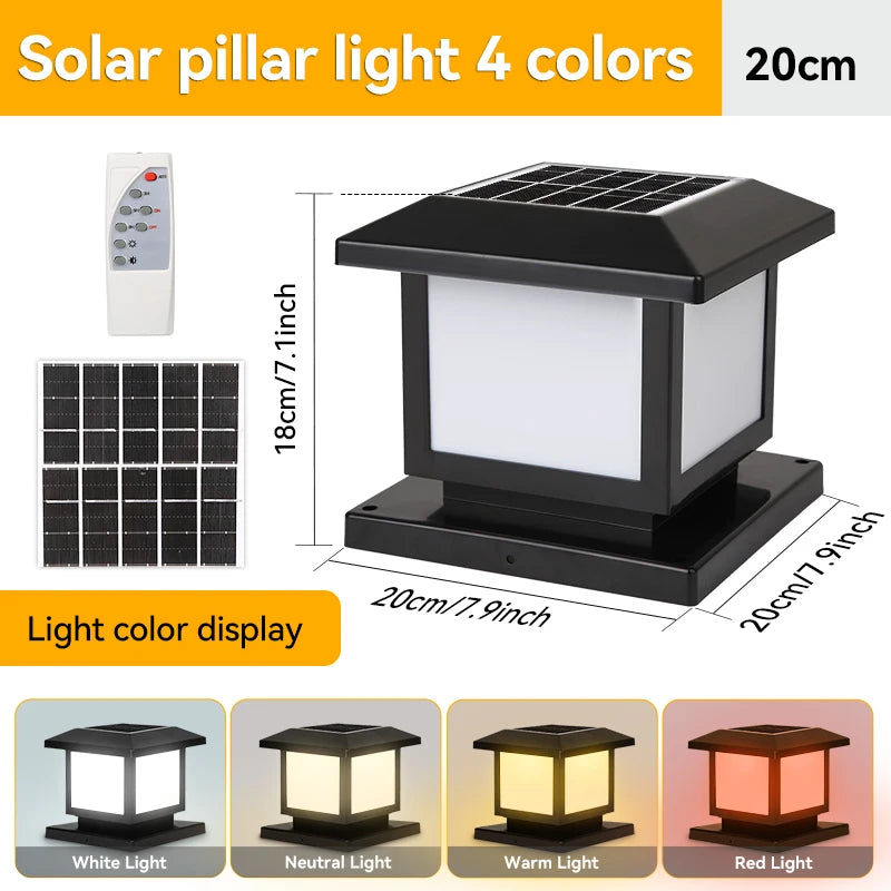 lampes solaires led étanches avec télécommande pour jardin - vue 11 sur 10