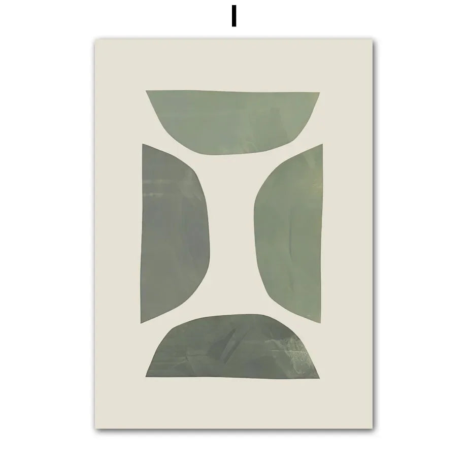 plante géométrique abstraite art mural boho pour décoration intérieure - vue 15 sur 15