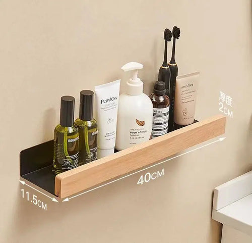 étagère en hêtre étanche pour rangement cuisine et salle de bain - vue 16 sur 20