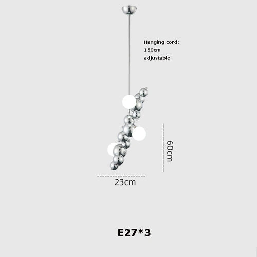 lustre led design moléculaire éclairage tendance 2024 suspension - vue 11 sur 16