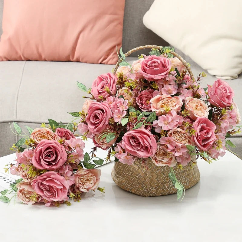 bouquet de fleurs artificielles pour décoration intérieure élégante - vue 3 sur 12