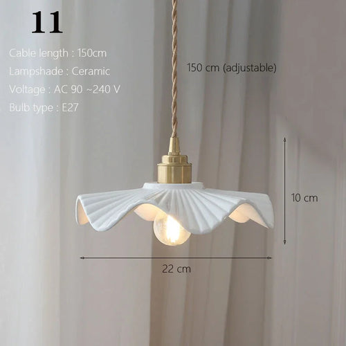 suspension traditionnelle japonaise en céramique décoration nordique - vue 20 sur 21