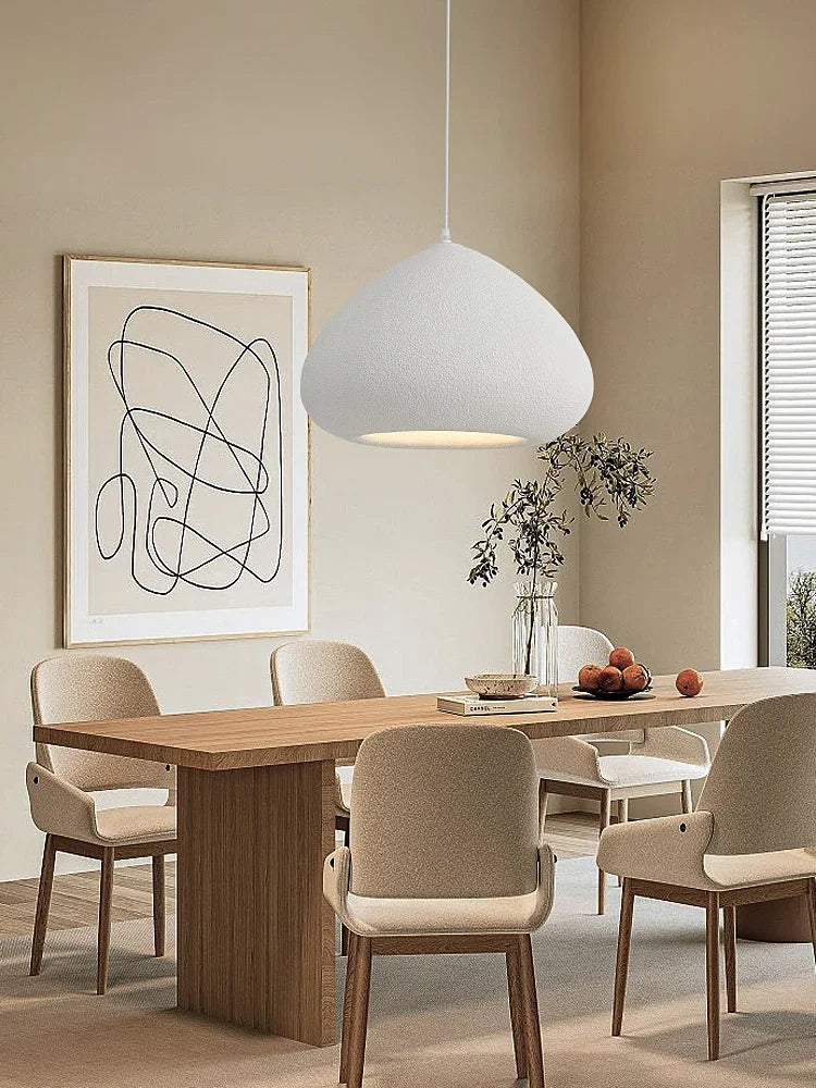 Nordic Handmade Wabi Sabi Pendant Light Restaurant Cream Style Table Lamp Loft Bedroom Decor LED Chandelier Kitchen Accessories - vue 3 sur 11