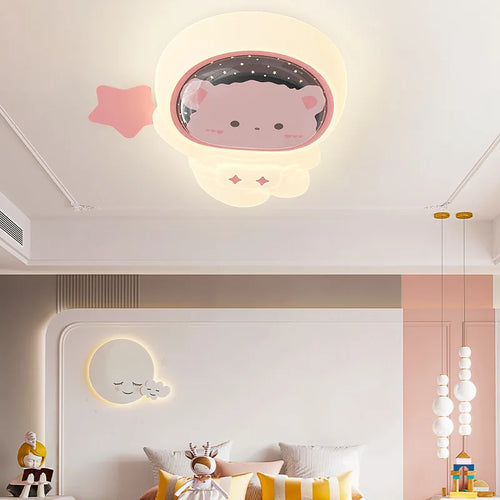plafonnier mignon pour chambre d'enfant thème astronaute et princesse - vue 3 sur 8
