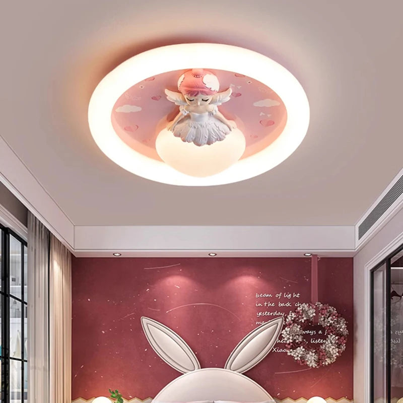 Full Spectrum Children's Room Ceiling Lamp Cartoon Resin Princess Ceiling Light Kids Baby Room Bedroom Nursery School Decor 220V - vue 3 sur 8