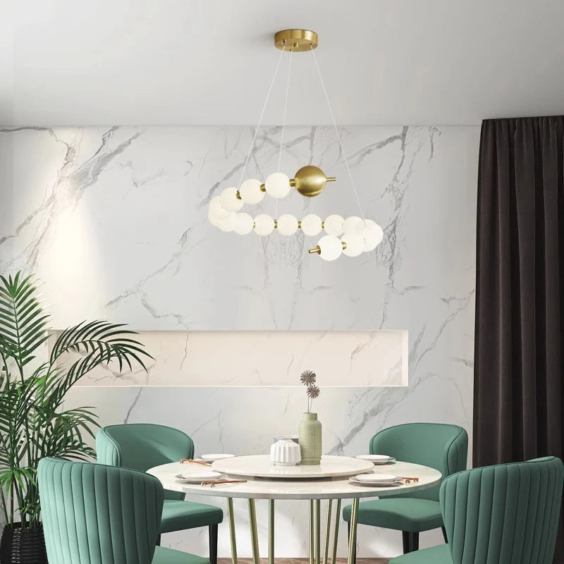 lustre led de luxe moderne pour éclairage intérieur suspendu - vue 7 sur 10