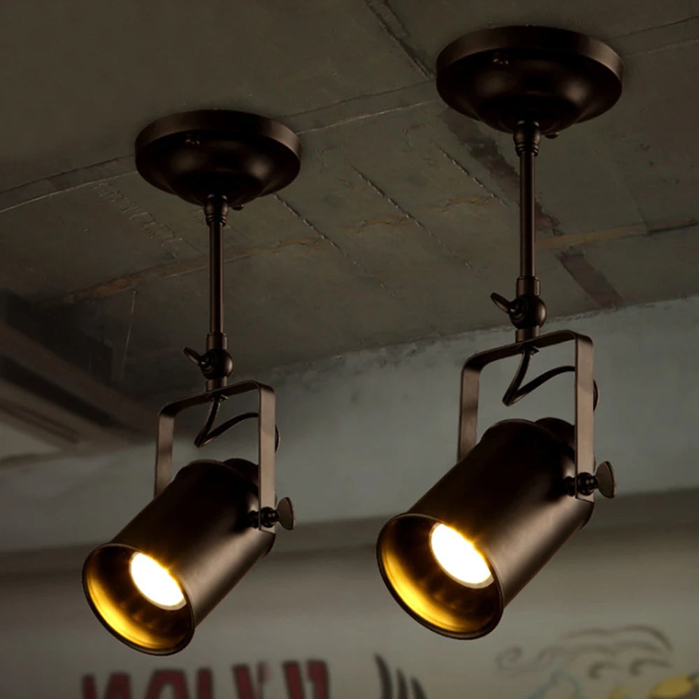 Spot plafond rétro intérieur ajustable style industriel - vue 3 sur 7