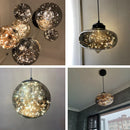 lustre nordique en étoile design en verre pour décoration intérieure