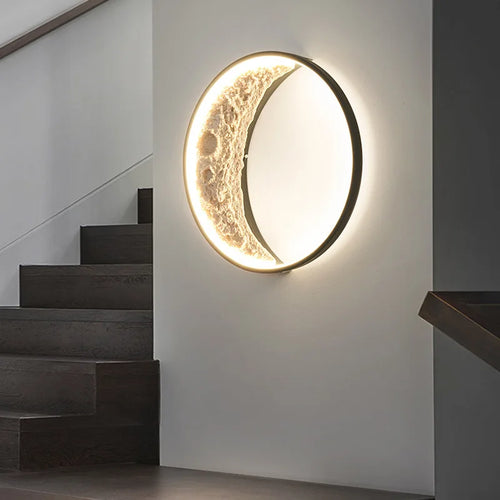 applique murale créative en forme de lune pour décoration - vue 2 sur 15