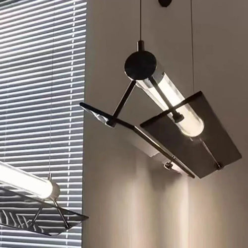 suspension en verre avec fil métallique réglable - vue 2 sur 7