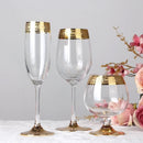 Verre champagne cristal style europeen bordure elegante