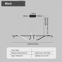 suspension moderne en led pour décoration intérieure élégante