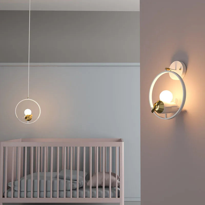 applique murale moderne pour chambre d'enfant avec lumière led décorative - vue 5 sur 7