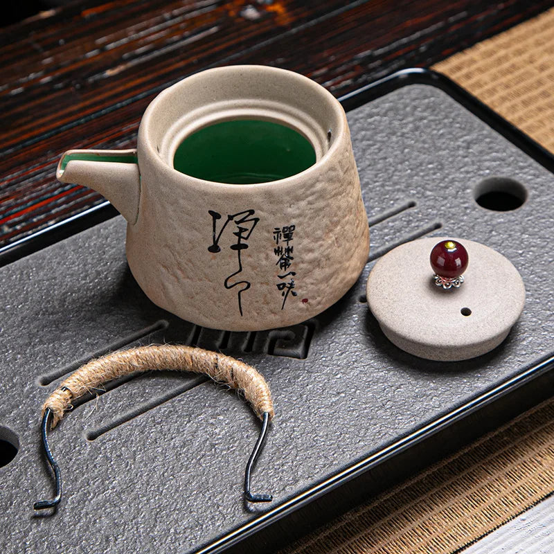 Théière japonaise rétro en porcelaine kungfu individuelle - vue 5 sur 7