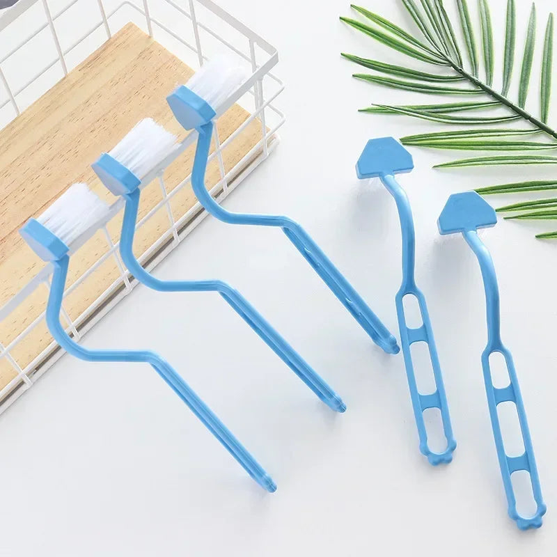 lot de 2 brosses de nettoyage incurvées pour salle de bain - vue 3 sur 7