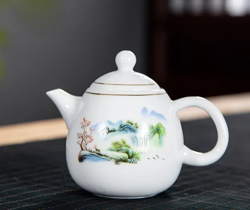 Théière porcelaine style yixing pour thé pu er