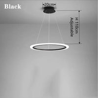 Lustre anneau LED salon minimaliste