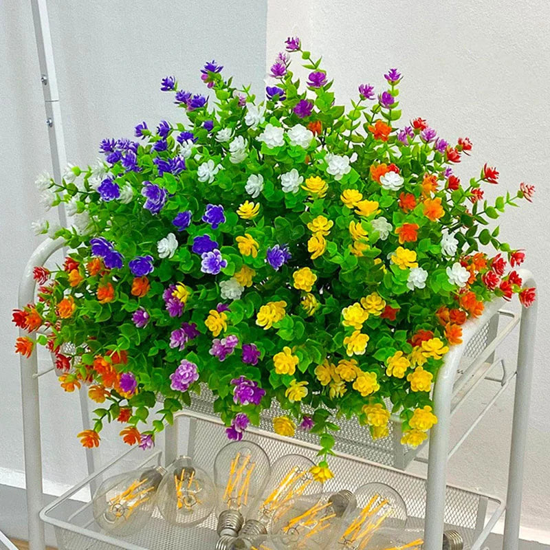 fleurs artificielles résistantes aux uv pour extérieur et jardin - vue 2 sur 12