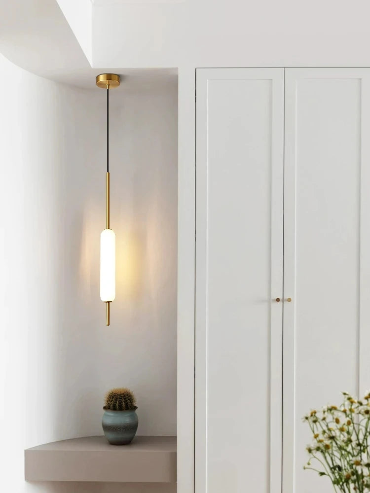 lampe suspendue moderne nordique en métal et verre double tête