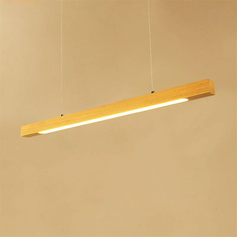 lampe suspendue led en bois au design moderne pour décoration intérieure - vue 3 sur 8