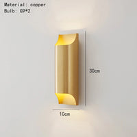 Applique murale led en laiton design moderne et minimaliste