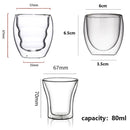 Ensemble tasses expresso double paroi verre 80 ml