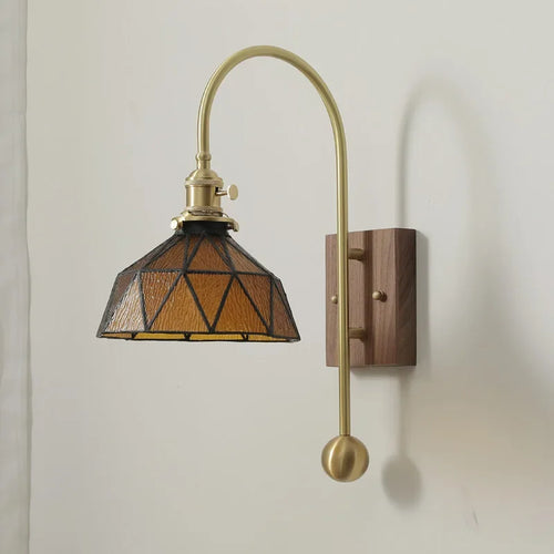 Retro Bedroom Wall Lamp, Glass Living Room Hallway, Staircase Headboard, Dining Room, LED Wall Lamp, Minimalist Design - vue 5 sur 6