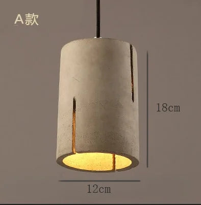 suspension industrielle rétro en ciment pour décoration intérieure - vue 6 sur 9