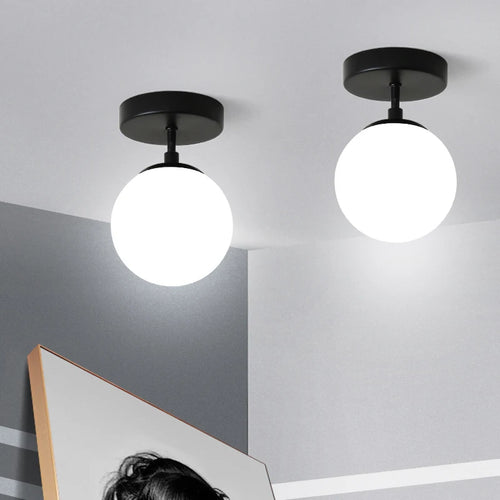 plafonnier moderne simple en verre pour éclairage décoration