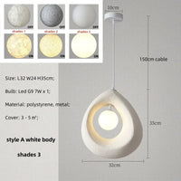 Nordique salle à manger suspension Led lumières Wabi Sabi Led suspension lampe chambre minimalisme suspension lampe décor à la maison éclairage intérieur lampe