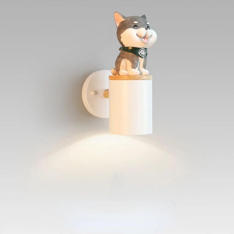 Applique murale LED en forme de chat de dessin animé