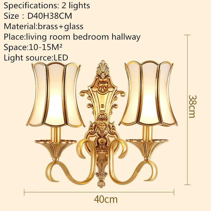 SOFEINA lampe de applique murale LED moderne Design créatif applique en laiton pour la maison salon couloir décor