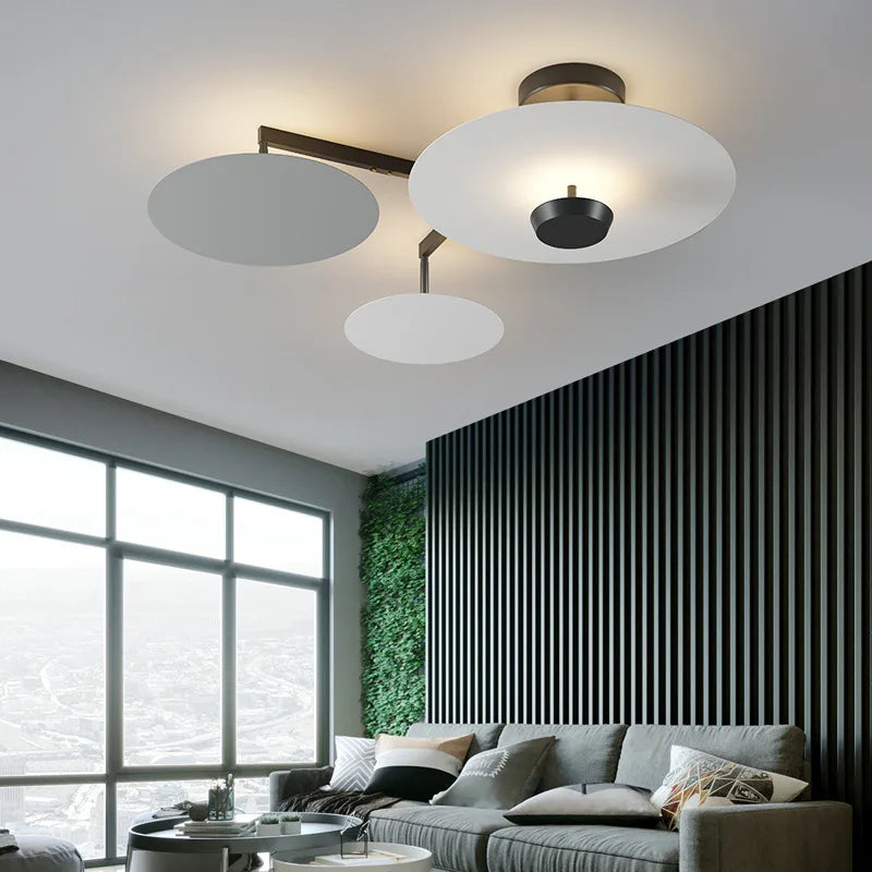 Plafonnier LED design nordique doré minimaliste