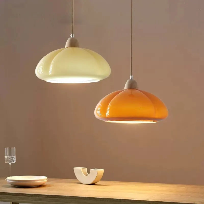 Suspension LED en forme de citrouille