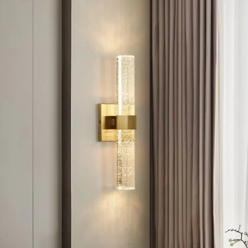 Luxury Bubble Crystal Wall Lamps Up And Dwon Modern Bedside Wall Light for Living Room Aisle Hotel Entarnce Lighting AC110V 220V - vue 6 sur 7