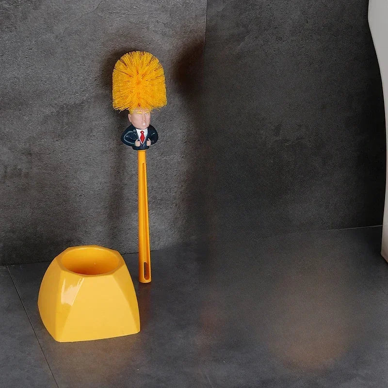 fournitures de toilette trump brosse de nettoyage amusante et pratique