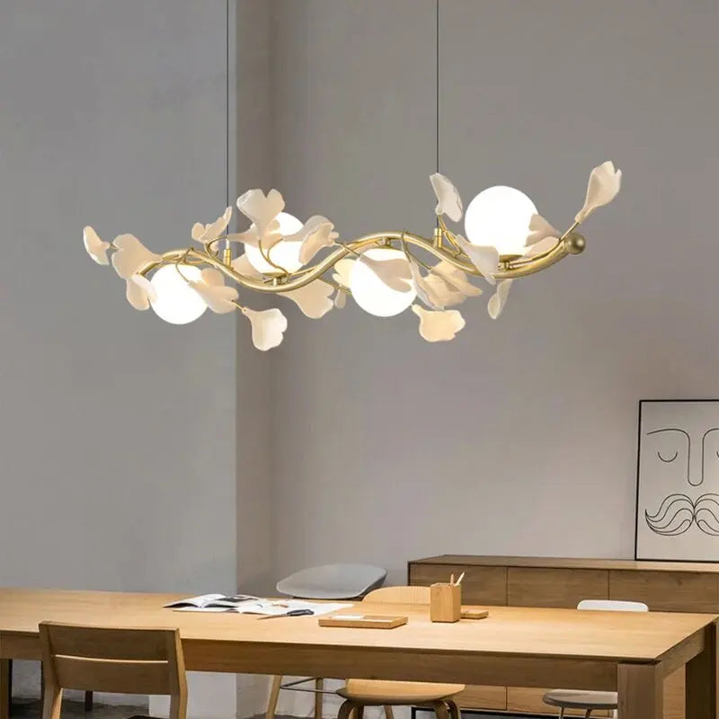 suspension luxe ginkgo design moderne pour éclairage élégant - vue 3 sur 13