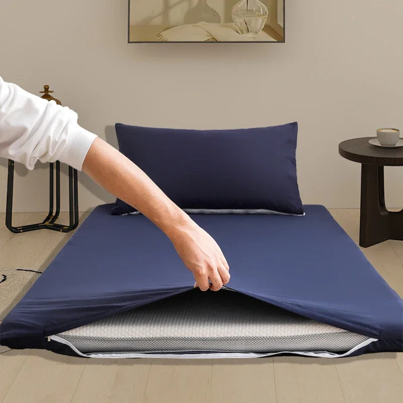 protège-matelas 360° avec fermeture éclair pour lit étudiant