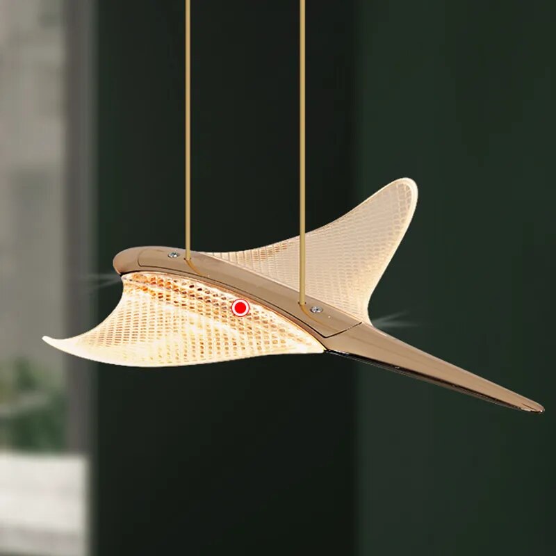 Lustre moderne luxe design villa escalier acrylique - vue 7 sur 15