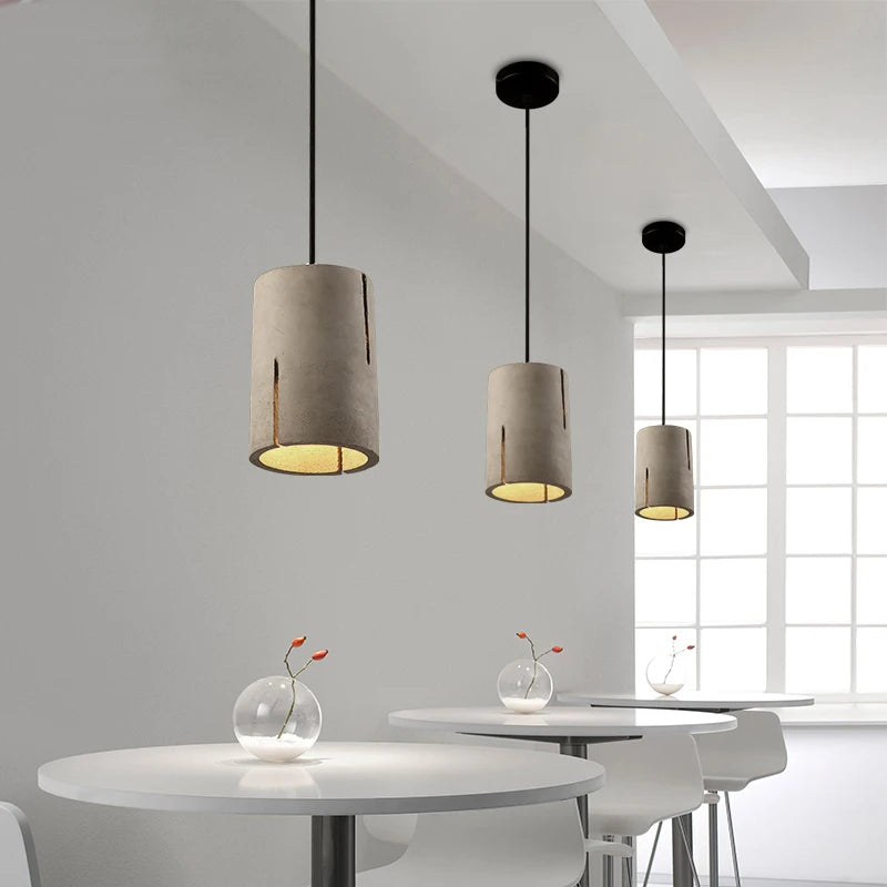suspension industrielle rétro en ciment pour décoration intérieure - vue 3 sur 9
