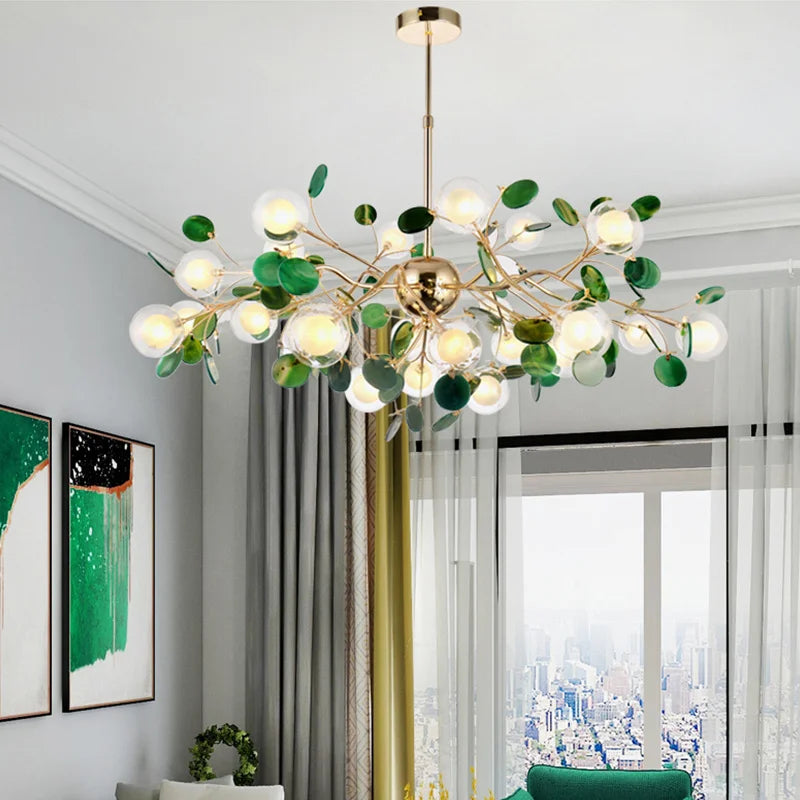 plafonnier led en agate naturelle pour décoration romantique intérieure - vue 5 sur 9