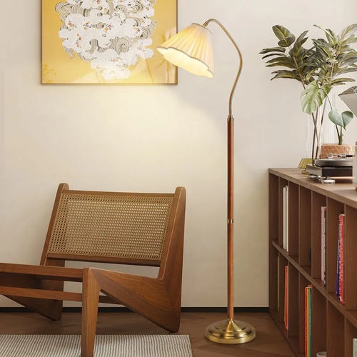 Lampadaire bois massif rétro japonais luxe haut gamme bureau chambre
