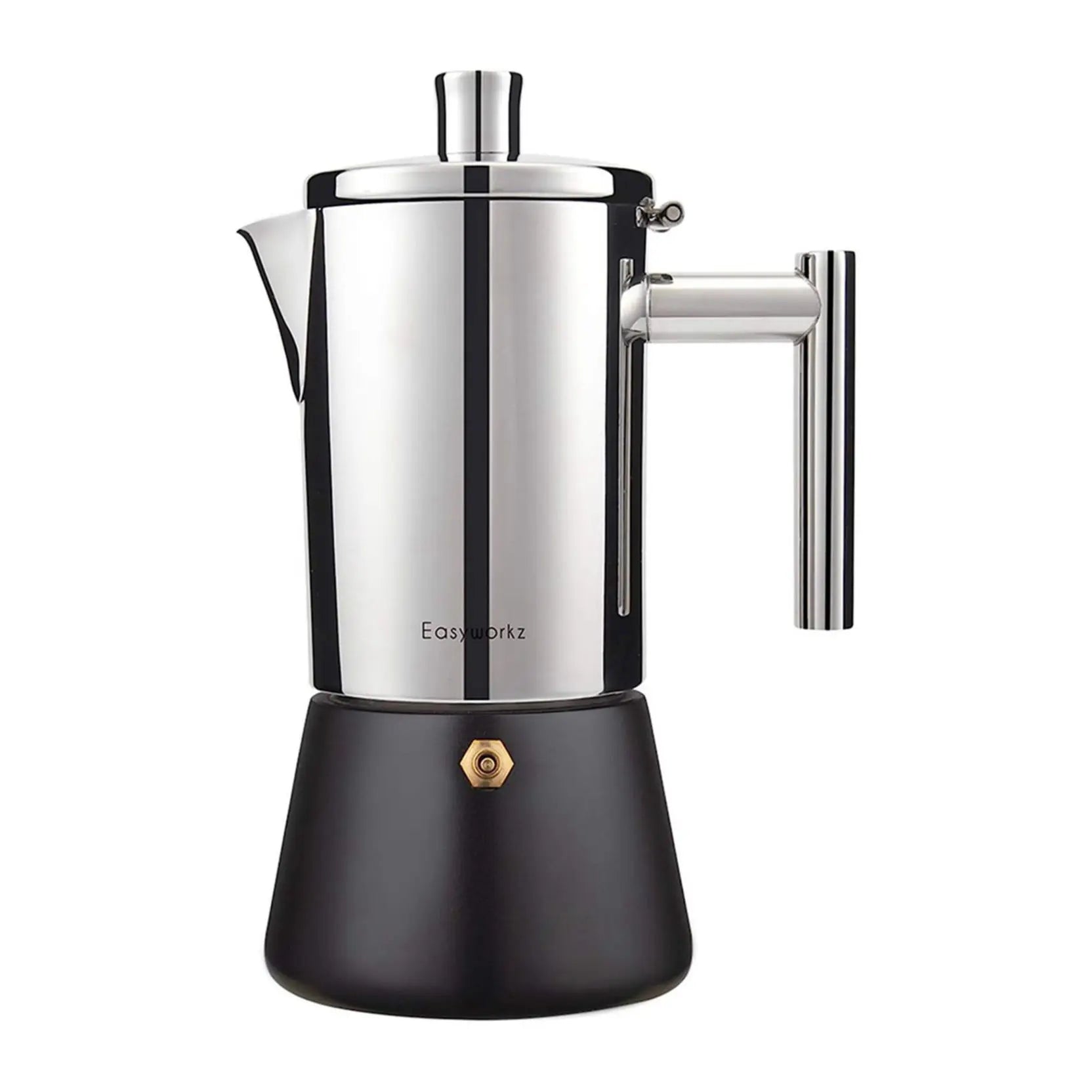 Cafetiere italienne inox induction design classique 200 400ml