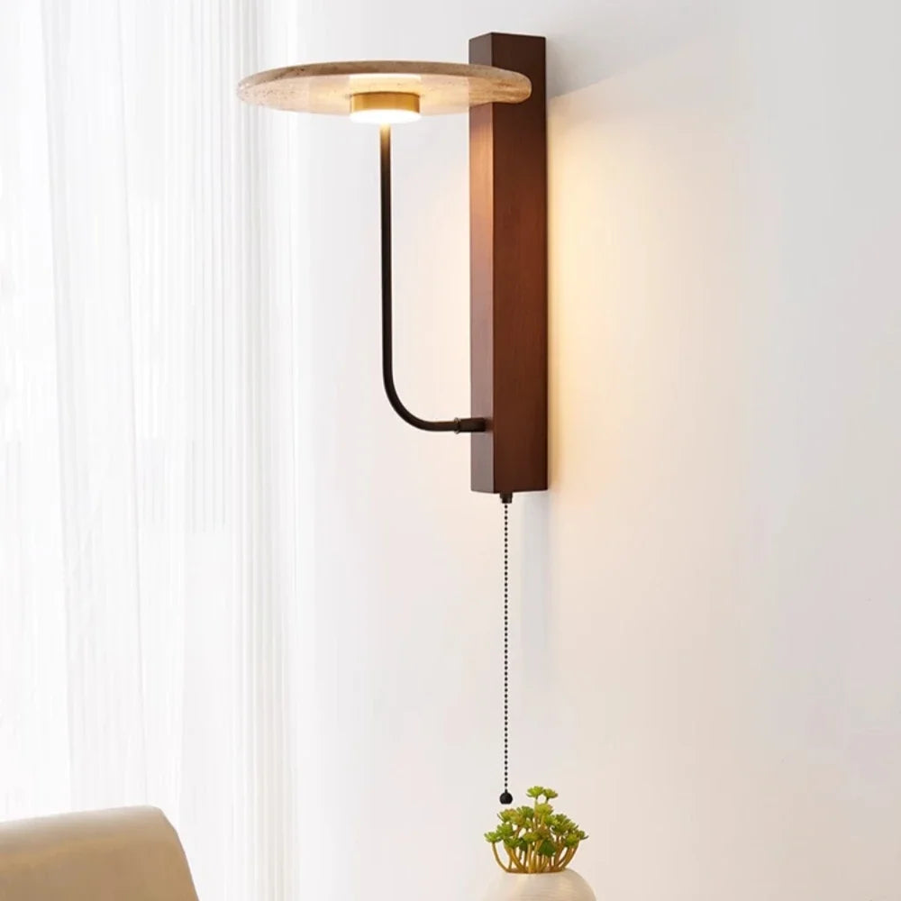 applique murale led vintage en pierre naturelle pour éclairage créatif - vue 5 sur 8