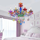 lustre en cristal pour enfants style art bougie