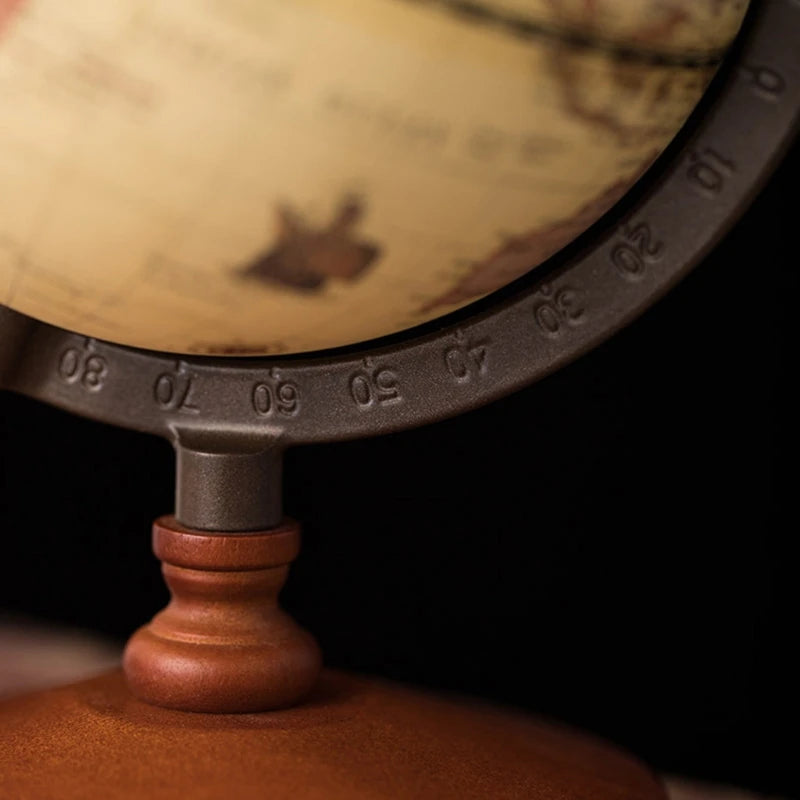 globe terrestre en bois pour décoration et fournitures scolaires - vue 5 sur 7