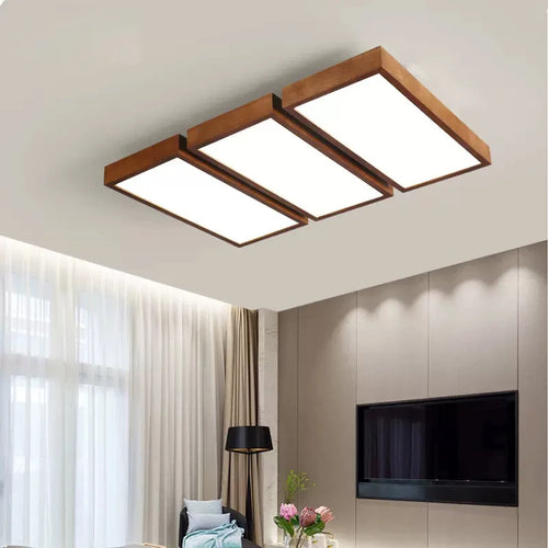 lustre à led moderne pour intérieur design en bois